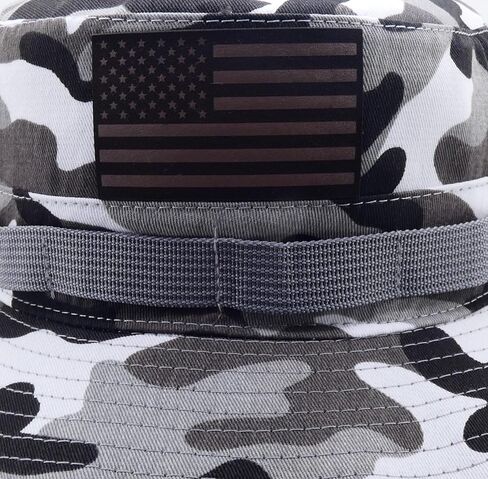 قبعة صيد كامو بوني مع علم أمريكي من الجلد الطبيعي. 5 ألوان in Kuwait