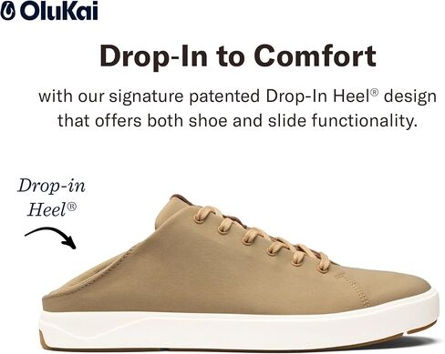 OLUKAI Lae'ahi Li Men's Sneakers, Drop-in Heel & All-Day Comfort, Breathable Lining, Waxed Canvas in Saudi Arabia
