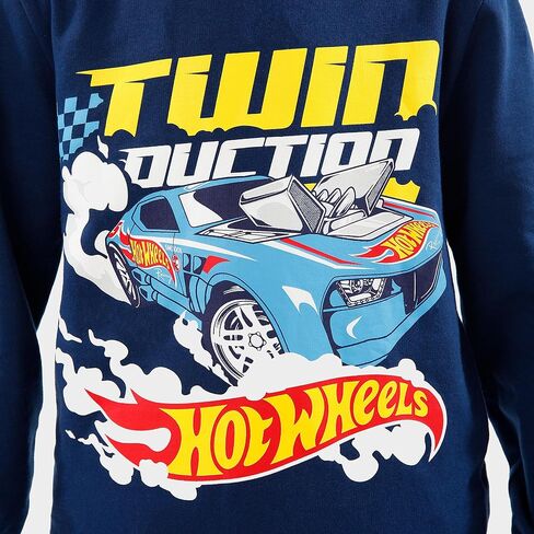 Hot Wheels Hoodie | Race Car Boys Hoodie | 100% Cotton Hoodies for Boys | Sizes 4-14 in Saudi Arabia