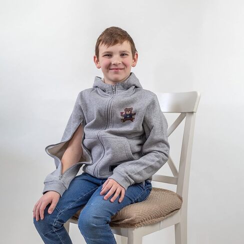 MandMcares Kids Warm Hemodialysis Jacket | Chemo Clothing Dialysis Port Access Hoodie | Two Way Arm Zipper | Picc Line in Saudi Arabia