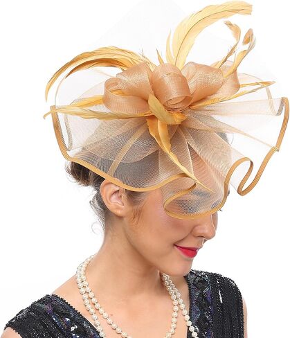 ORIDOOR Women's Organza Cloche Bowler Hat Derby Fascinator for Tea Party Bridal Wedding Dress Hat in Saudi Arabia