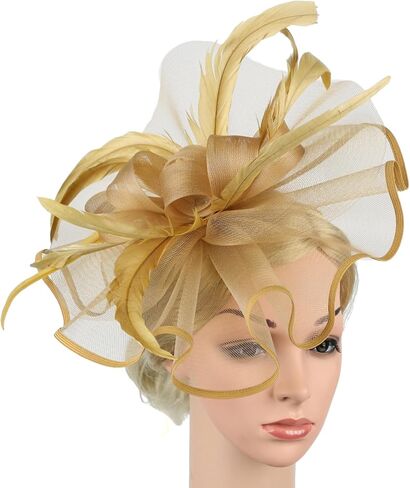 ORIDOOR Women's Organza Cloche Bowler Hat Derby Fascinator for Tea Party Bridal Wedding Dress Hat in Saudi Arabia