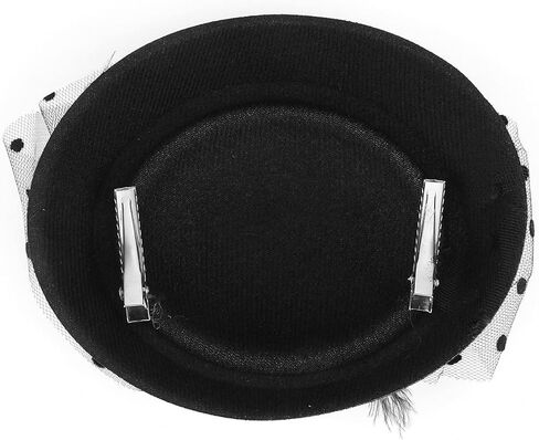 Yolev الأسود قطع زينة للنساء قبعات مستديرة 20s 50s قبعة مع ريشة شبكة الحجاب كوكتيل الشاي أغطية الرأس للفتيات والنساء in Kuwait