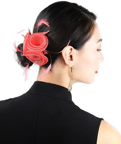 Petty Hatty Small Sinamay Fascinators for Women Girls 2023 Kentucky Derby Hats for Tea Party Dancing Church Weddings in Kuwait