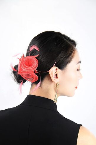 Petty Hatty Small Sinamay Fascinators for Women Girls 2023 Kentucky Derby Hats for Tea Party Dancing Church Weddings in Kuwait