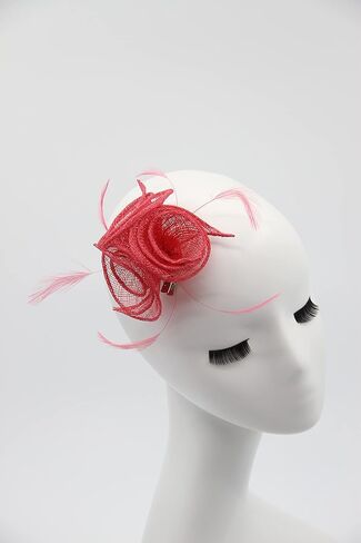 Petty Hatty Small Sinamay Fascinators for Women Girls 2023 Kentucky Derby Hats for Tea Party Dancing Church Weddings in Kuwait