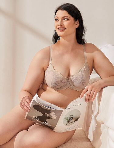 Wingslove حمالة صدر دانتيل للنساء، حمالة صدر جذابة وشفافة، غير مبطنة، حمالة صدر غير مبطنة in Kuwait