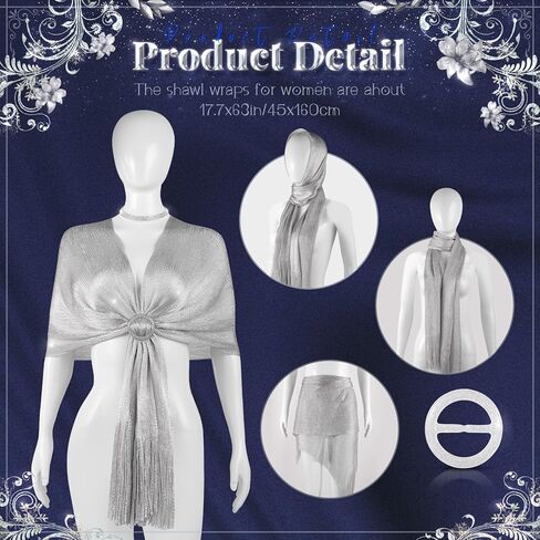 جيويو جوليري مجموعة من 8 قطع من احجار الراين المسائية للنساء، اكسسوارات تتضمن شالات ولفافات وشنطة مسائية وحقيبة كلاتش وقلادة لامعة واقراط وسوار لحفلات الزفاف وعيد الحب in Kuwait