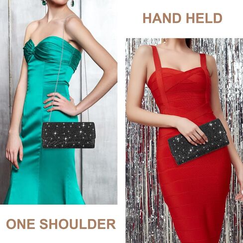Giantree Evening Bag Clutch Purses for Women, Shiny Handbags with Detachable Chains for Parties Wedding Prom Banquets in Saudi Arabia