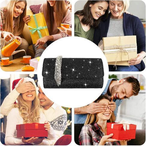 Giantree Evening Bag Clutch Purses for Women, Shiny Handbags with Detachable Chains for Parties Wedding Prom Banquets in Saudi Arabia
