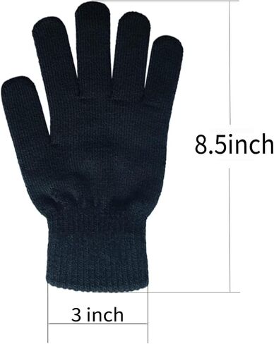 WEICHUANGXIN 6 Pairs Knit Gloves for Women Cold Weather Men‘s Winter Magic Gloves Adult Warm Stretch Gloves Bulk in Saudi Arabia