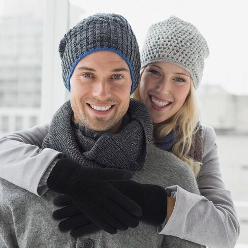 Twistover 9 Pairs Touch Screen Cable Knit Winter Gloves Thermal Warm Gloves with Touchscreen Fingers Fleece Lined Mittens for Women Men Cold Weather in Saudi Arabia