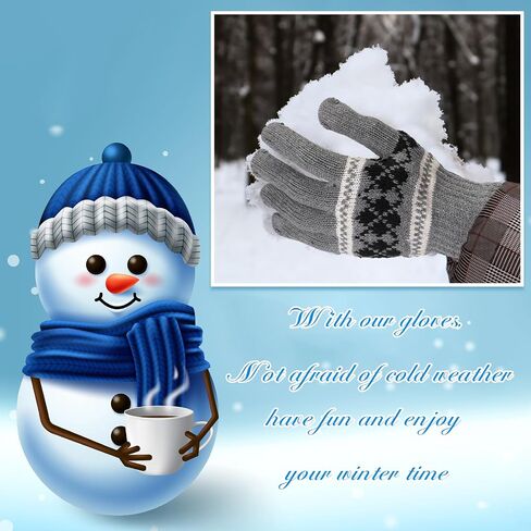Handepo 100 Pairs Winter Magic Gloves Bulk Multicolor Warm Stretchy Knit Gloves Full Fingers Unisex Gloves Gifts for Men Women in Saudi Arabia