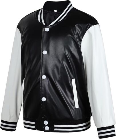 سترة بيسبول من جلد البولي يوريثان للأطفال من بيبي هيلثي سترة بيسبول رياضية كاجوال للشباب من 2 إلى 13 سنة in Kuwait