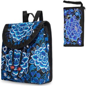 surrylake Vintage Embroidered Women Backpacks Boho Backpack Purse Ethnic Travel Shoulder Bag for Women in Saudi Arabia