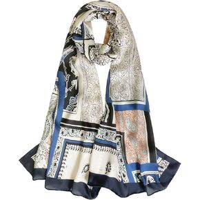Yuhanstore 100% Mulberry Silk Luxury Long Scarf 67" X 21", Women’s Large Fashion Designer Shawls-With Gift Packed