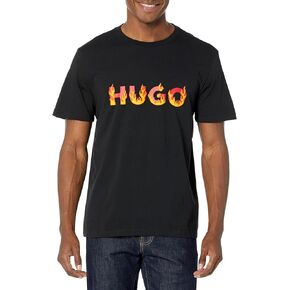 HUGO Men's Flames Logo Short Sleeve Tshirt in Saudi Arabia