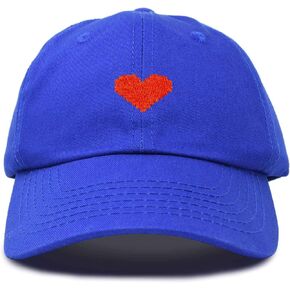 قبعة DALIX Pixel Heart للسيدات للأب قبعات قطنية مطرزة لعيد الحب