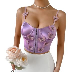 المرأة الأزهار الدانتيل كامي المحاصيل الأعلى السباغيتي حزام شير شبكة مشد بوستير قمم Bralette in Kuwait