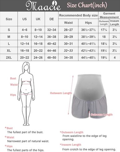 Maacie Maternity Shorts Double Layer 2 in 1 High Waist Athletic Shorts with Pockets in Saudi Arabia