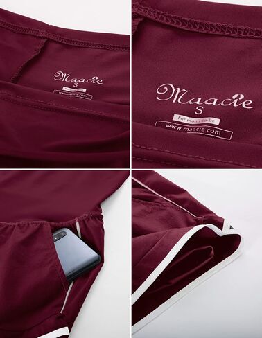 Maacie Maternity Shorts Double Layer 2 in 1 High Waist Athletic Shorts with Pockets in Saudi Arabia