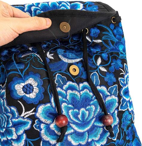 surrylake Vintage Embroidered Women Backpacks Boho Backpack Purse Ethnic Travel Shoulder Bag for Women in Saudi Arabia