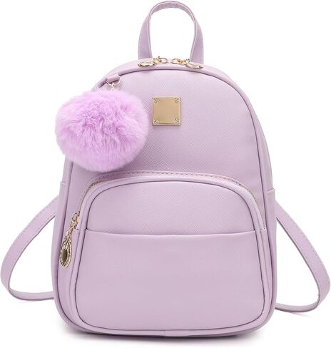 حقيبة ظهر صغيرة الحجم من BESYIGA محفظة من الجلد النباتي وجيوب متعددة بسحاب وحقيبة ظهر صغيرة لطيفة باللون الأبيض in Kuwait