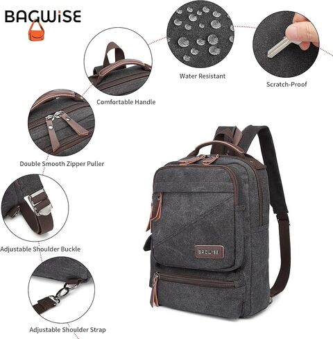 حقيبة ظهر من القماش من باجوايز للنساء والرجال، حقيبة ظهر كلاسيكية مقاومة للماء in Kuwait