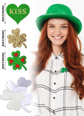 12 Pairs St. Patrick's Day Nipple Covers Pasties Green Shamrock Nipple Covers Disposable Pasties Self Adhesive Irish Glitter Pasties Invisible Holiday Festival Nipple Cover for Women Girls in Saudi Arabia