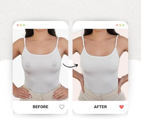 2 Pairs of reusable silicone nipple coverings - ultra-thin non-glue adhesive and backless bra sticky push-up boobs nipple cover-up pasties & petals for women in Saudi Arabia