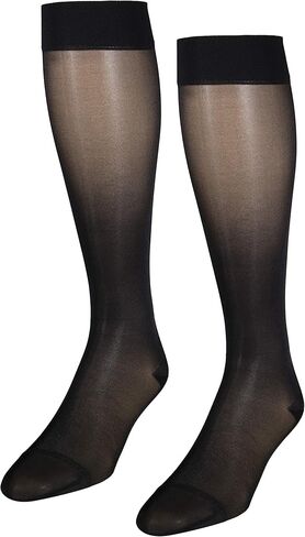 NuVein Sheer Compression Stockings, 15-20 mmHg Support, Women's Medium Denier Nylons, Knee High, Closed Toe, Beige, Small in Kuwait