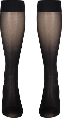 NuVein Sheer Compression Stockings, 15-20 mmHg Support, Women's Medium Denier Nylons, Knee High, Closed Toe, Beige, Small in Kuwait