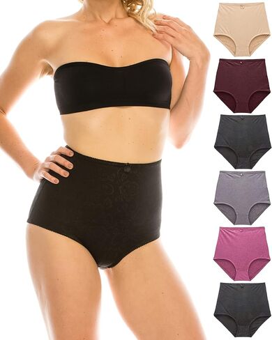 ملابس داخلية نسائية B2BODY، سراويل داخلية عالية الخصر للتحكم في البطن، مقاس صغير إلى كبير، ألوان متنوعة، عبوة متعددة in Kuwait