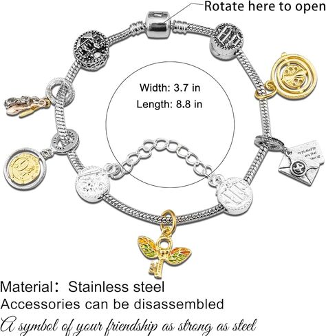 Ibiwe هاري الفخار سوار هاري الهدايا بوتر المجوهرات هدية للنساء ابنة الابن في سن المراهقة الفتيات الفتيان هاري بوتر البضائع الملحقات السلع تخزين المواد لمحبي صديق عيد ميلاد in Kuwait