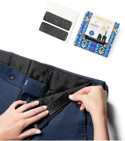 Fabhesive Shirt Grips -Keep Shirts Tucked, Non-Slip Gripper Tape for Waistband, 12 Reusable Adhesive Strips in Saudi Arabia