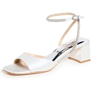 Badgley Mischka Women's Infinity Satin Block Heels With Ankle Strap in Kuwait