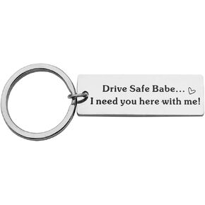 Beeshion Drive Safe Keychain for Men New Driver Gift Trucker Dad/Boyfriend Gift Fathers Day Gift for Husband