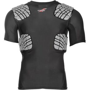 Zoombang Integrated Rib and Shoulder Combo Protection Youth Short Sleeve Shirt Football Compression T