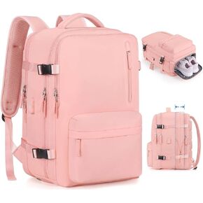 Bagsure Large Travel Backpack for Women Men, 45L Expandable Carry On Backpack, 17 Inch Laptop Backpack Waterproof College Business, Flight Approved