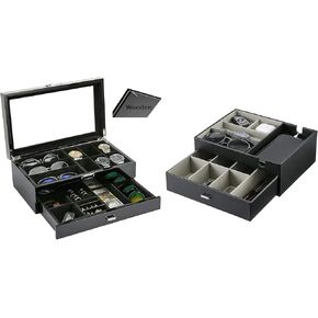 ProCase Wooden Jewelry Organizer Bundle with Double Layer Valet Tray in Kuwait