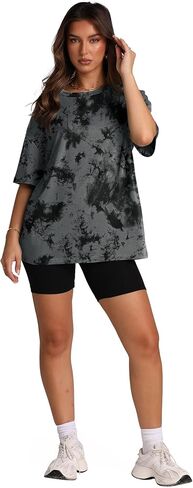 Oversized T Shirts for Women Summer Crewneck Short Sleeve Basic Tops Loose Fit in Saudi Arabia