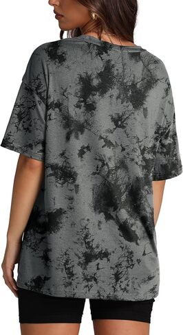 Oversized T Shirts for Women Summer Crewneck Short Sleeve Basic Tops Loose Fit in Saudi Arabia