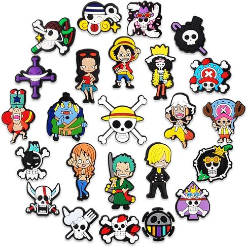 33 قطعة من حلي الاحذية بتصميم انيمي للاولاد والاطفال والمراهقين والبنات، دبابيس احذية انيمي مصنوعة من بلاستيك بي في سي، مجموعة دلايات لتزيين الاحذية واكسسوارات الاحذية in Kuwait