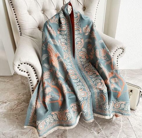 Womens Winter Fashion Large Soft Cashmere Feel Pashmina Shawls Wraps Scarf in Kuwait