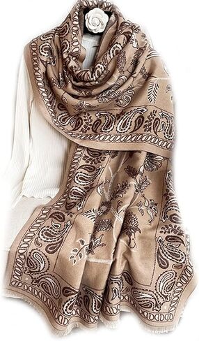Womens Winter Fashion Large Soft Cashmere Feel Pashmina Shawls Wraps Scarf in Kuwait