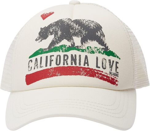 Billabong Girls' California Love Pitstop Mesh Back Adjustable Trucker Hat, White, One in Saudi Arabia