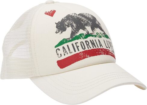 Billabong Girls' California Love Pitstop Mesh Back Adjustable Trucker Hat, White, One in Saudi Arabia