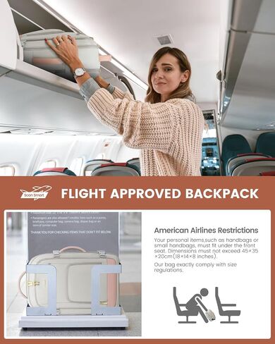 LOVEVOOK Travel Backpack for Women, 40L Carry On Backpack Flight Approved, TSA Personal Item Travel Bag Fits 17 Inch Laptop, Business Weekender Overnight Waterproof Daypack with 2 Cubes, Grey-Pink in Saudi Arabia