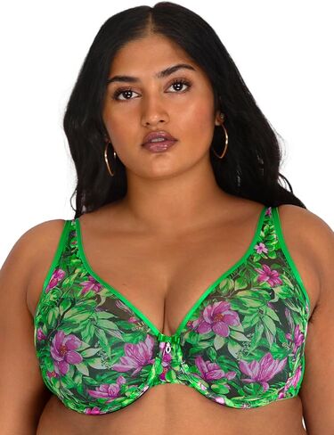 حمالة صدر نسائية متعرجة كوتور مثيرة ذات شبكة شفافة بالإضافة إلى حجم تي شيرت يغرق in Kuwait