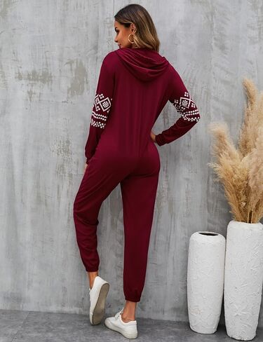 بذلة Kidlove للنساء بسحاب وأكمام طويلة، بيجامة كاجوال من قطعة واحدة مع جيوب in Kuwait